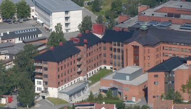 Sykehuset på Gjøvik sett ovenfra.