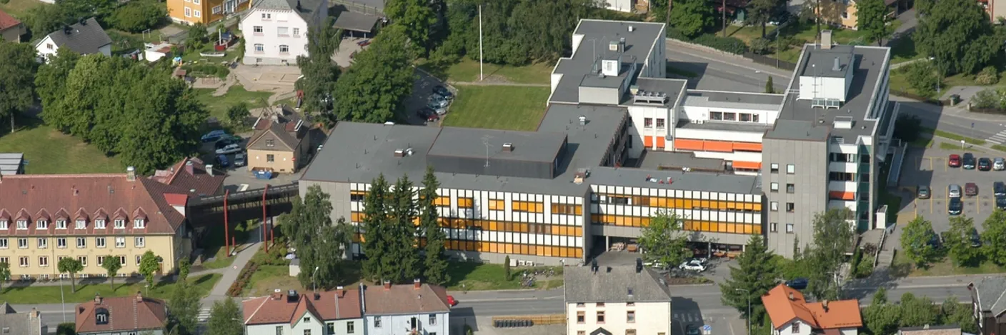 Sykehuset på Hamar sett ovenfra.